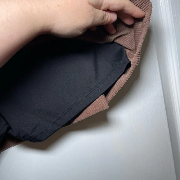 Halara High Waisted 2-in-1 A Line Mini Corduroy Casual Skirt Size XL - Picture 5 of 15